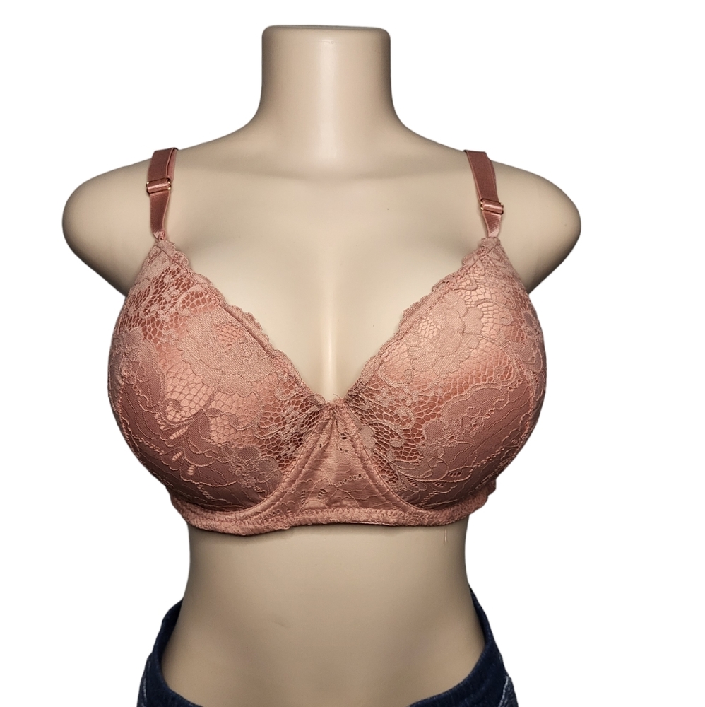 Floral Lace Mesh Push-up Bra